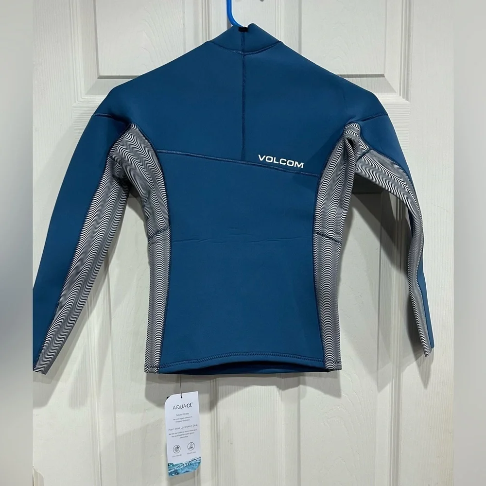 Volcom Boys Size 14 Wetsuit Jacket 2 mm Long Sleeve Blue NWT
